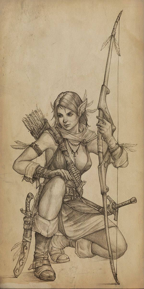 archer by slipgatecentral female elf ranger archer...