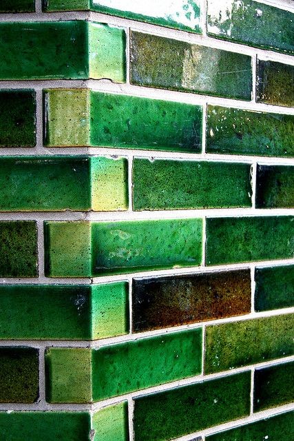 green tiles #tiles #materials Handmade tiles can b...