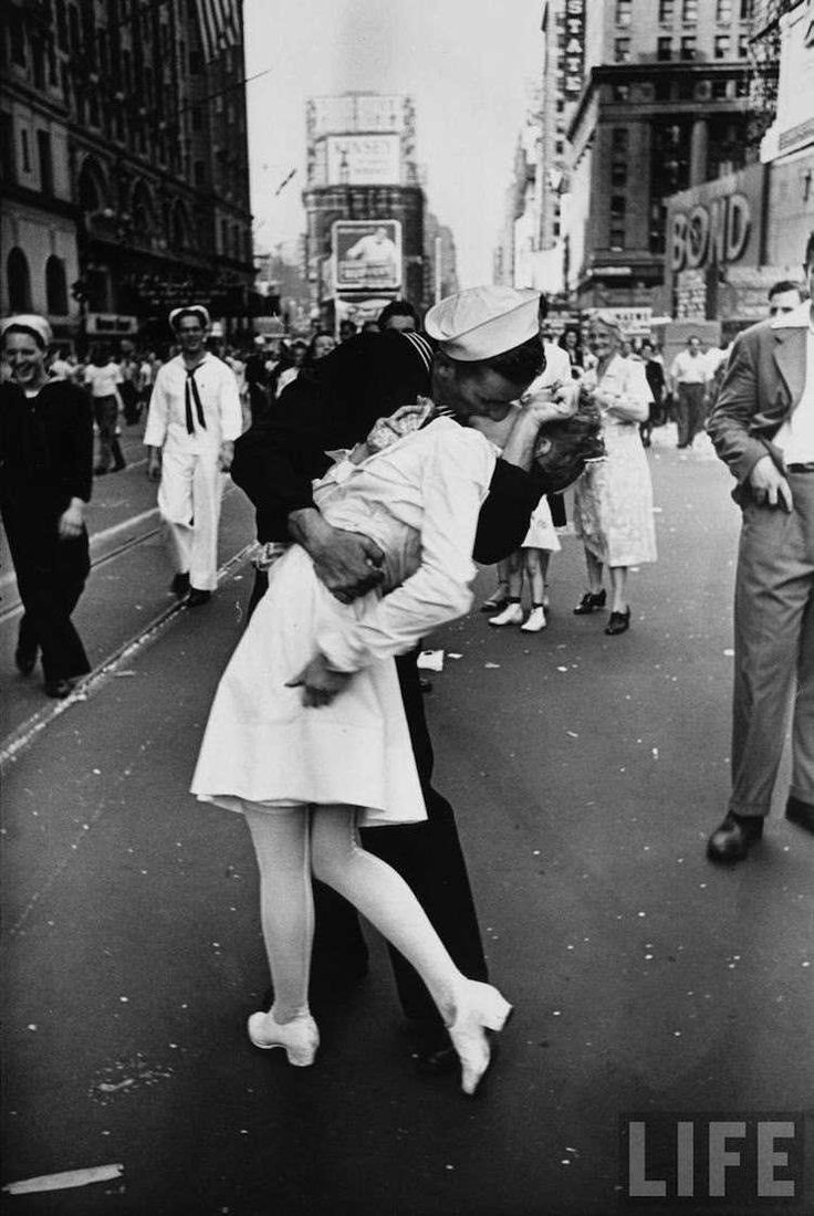 This iconic photo depicts the jubilance and relief...