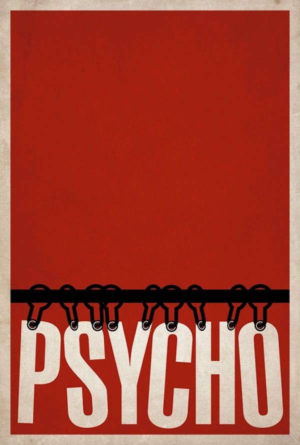Clever Minimalist Movie Posters: psycho Always mad...