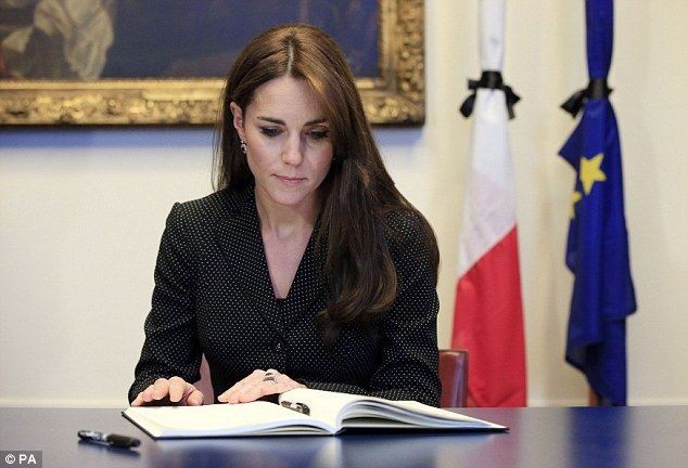 William and Kate visited the French embassy in Kni...