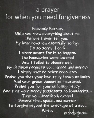 a prayer of forgiveness - when you need that secon...