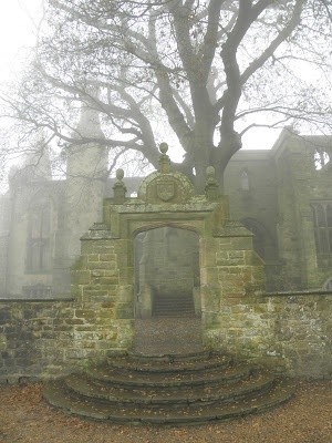 Messel family's mansion ruins in the Nymans garden...