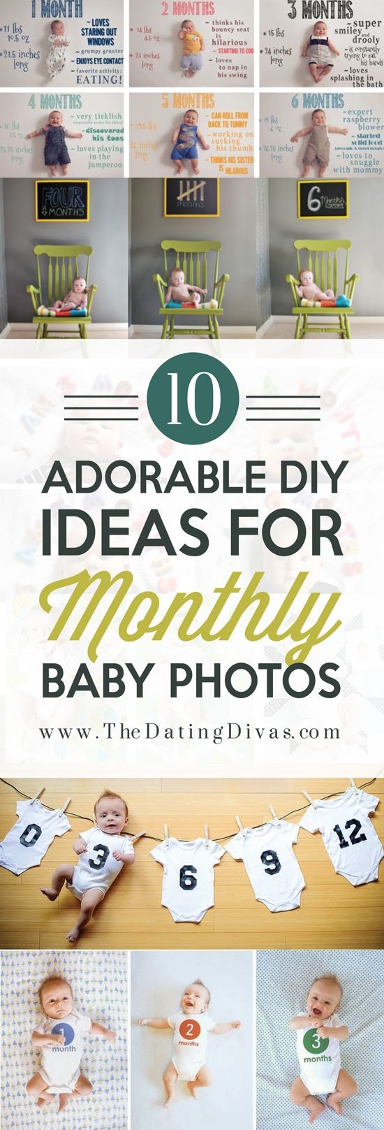 I LOVE these creative monthly baby pictures to doc...