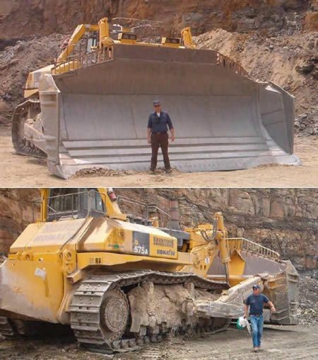 he bigger the dozer the more efficiently they work...