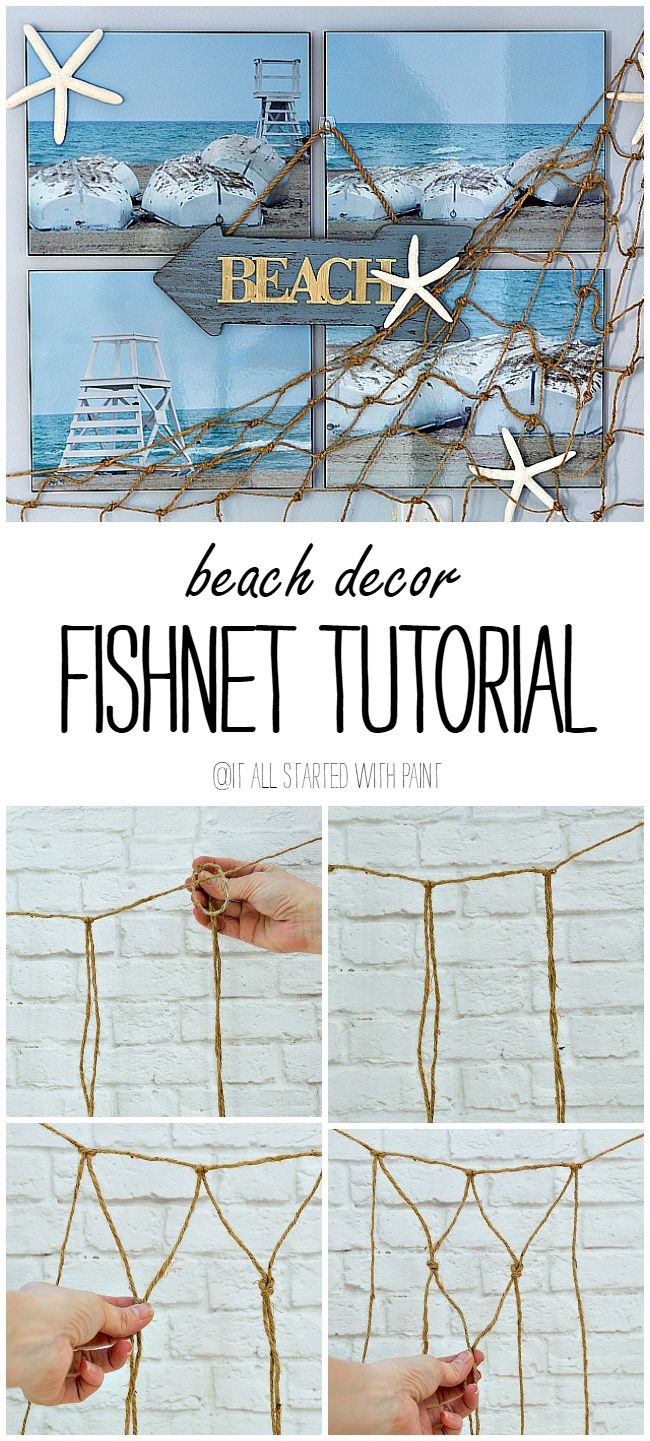 Beach Decor: How to Make Decorative Fishnet #snapf...