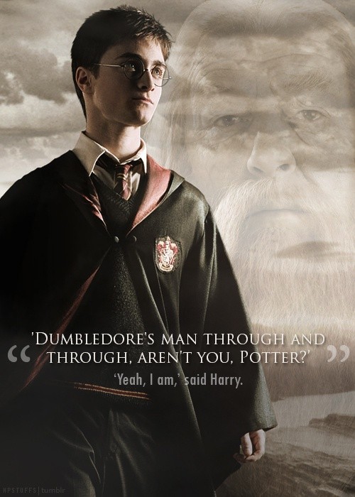 "Dumbledore's man through and through, aren't you,...