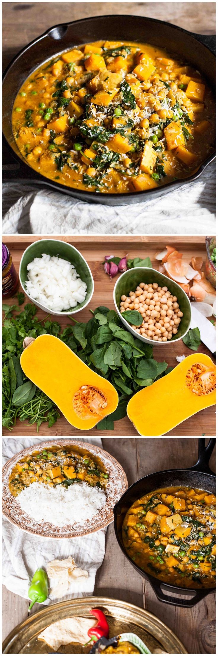 Chickpea and Butternut Squash Curry -this vegetari...