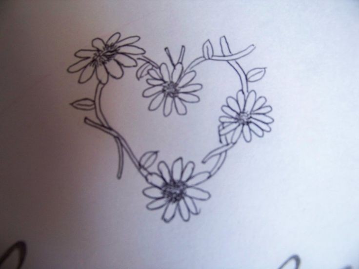 Image detail for -daisychain heart tattoo design b...