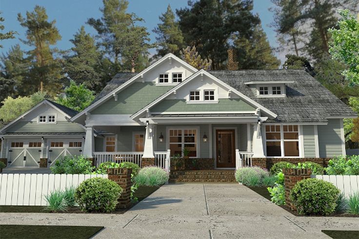 Craftsman Style House Plan - 3 Beds 2 Baths 1879 S...