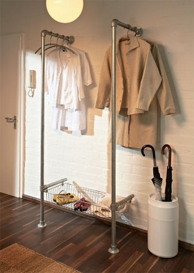 DIY Clothes Rack >> I would def put in anoth...