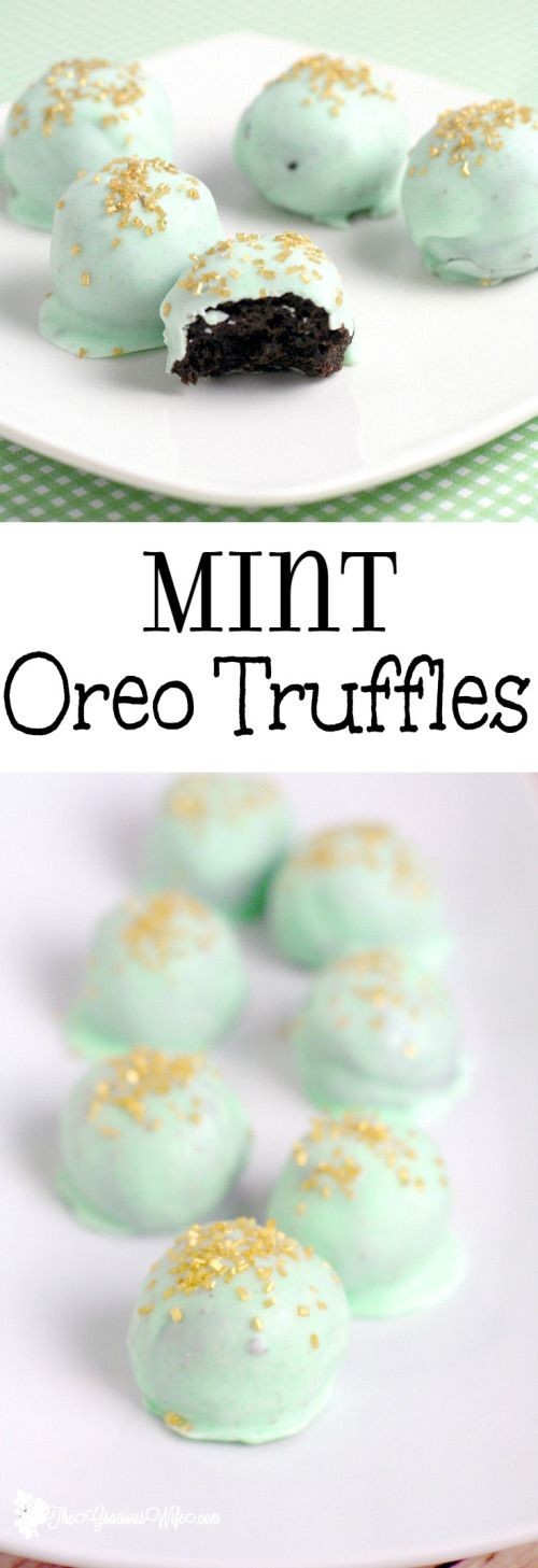 Mint Oreo Truffles Recipe - an easy mint chocolate...