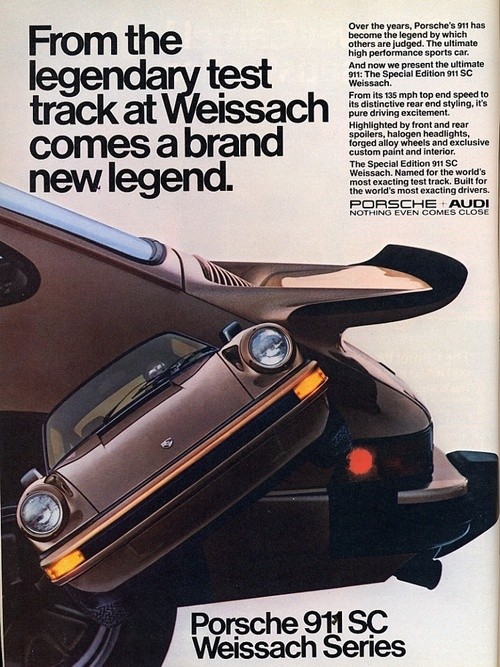 Porsche 911 SC Weissach Edition Advertisement. #po...