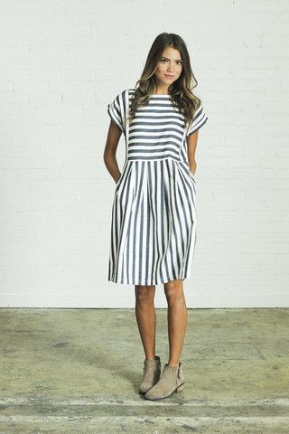 Bib Stripe Dress – Mindy Mae's Market