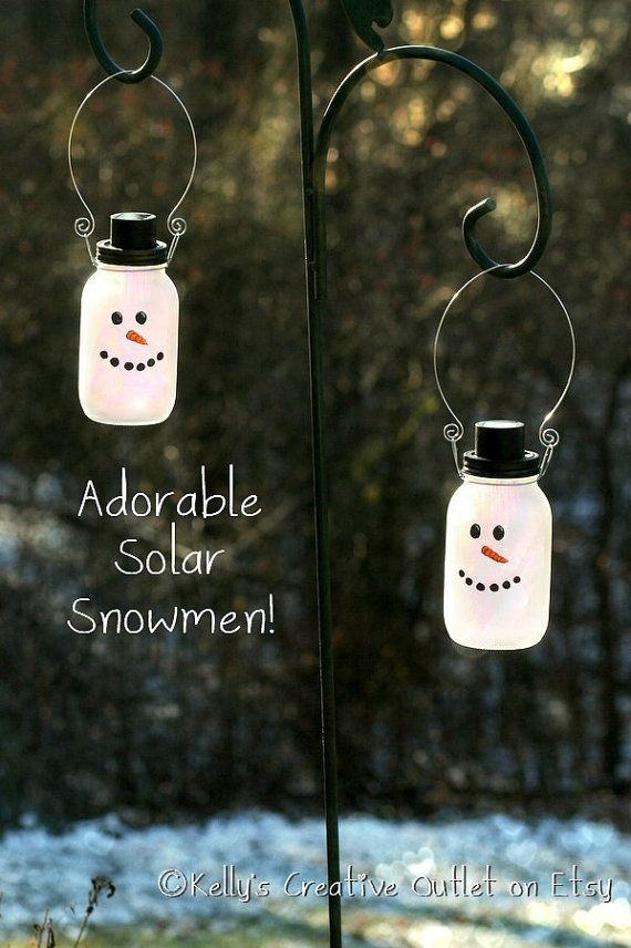 Frosty The Snowman Solar Jar by KellysCreativeOutl...