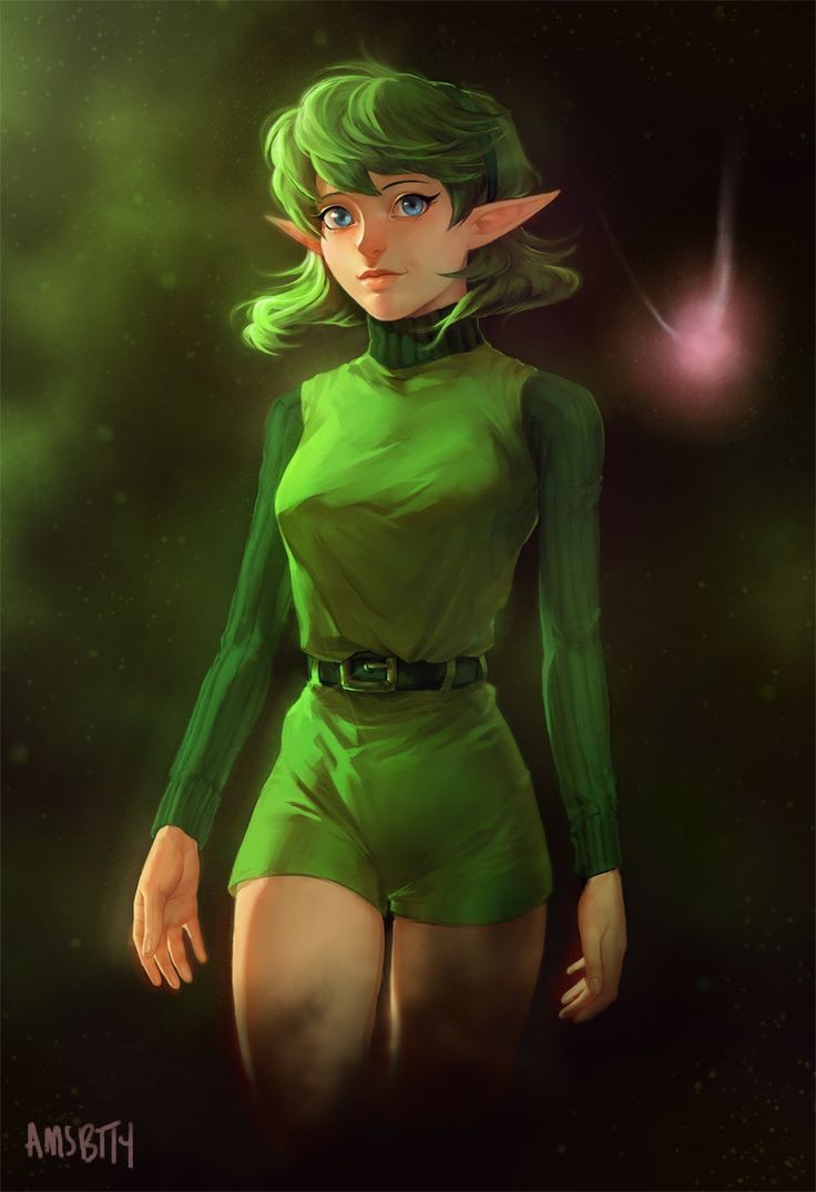 Saria, The Legend of Zelda artwork by Amanda Schan...