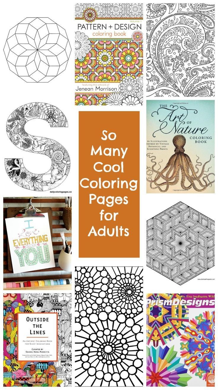 So many cool coloring pages for older kids and adu...
