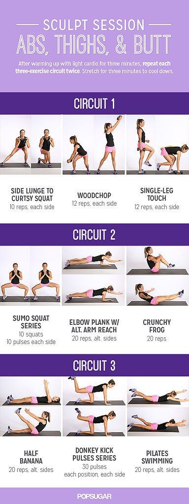 This workout focuses on the abs and the glutes. It...