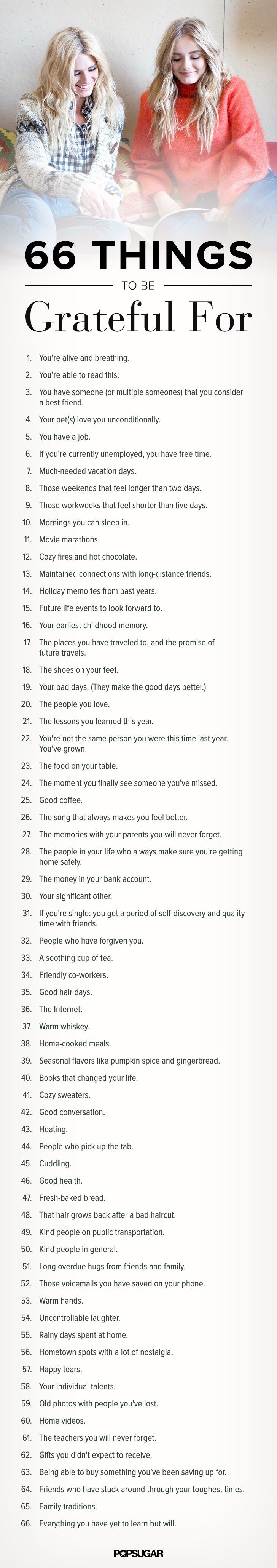 66 things to feel grateful for in your everyday li...