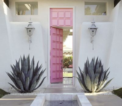 LOVE this door. Like a pink candy bar!