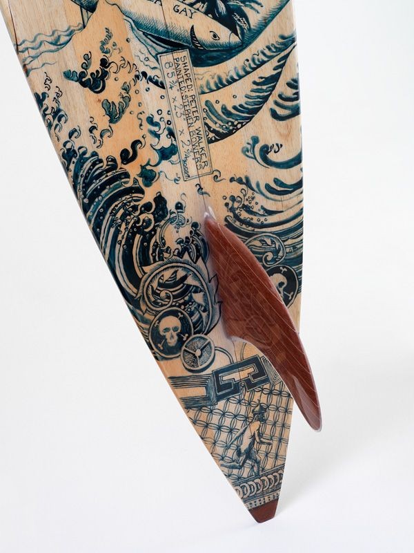 Single fin surfboard art--I dig the look of delica...