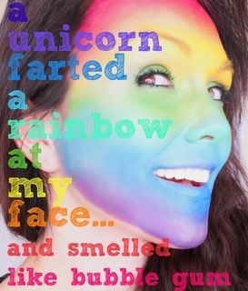 Here's what happens when a unicorn farts on your f...