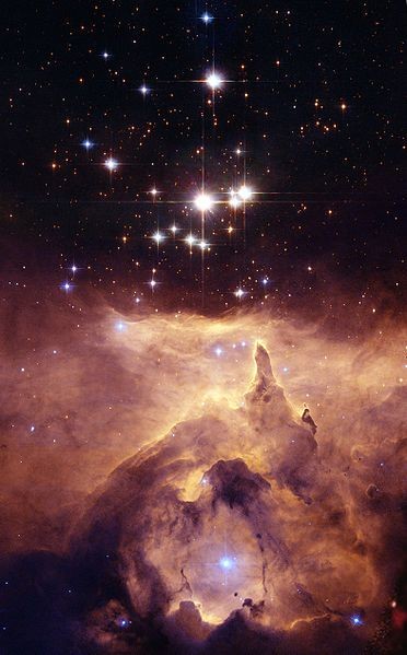 The star cluster Pismis 24 lies in the core of the...