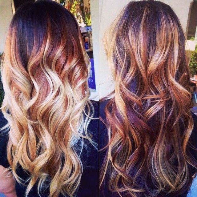 2015 brown hair color trends balayage with blonde...