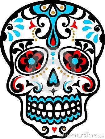 DIA De Los Muertos Skulls | Mexican skull - el dia...