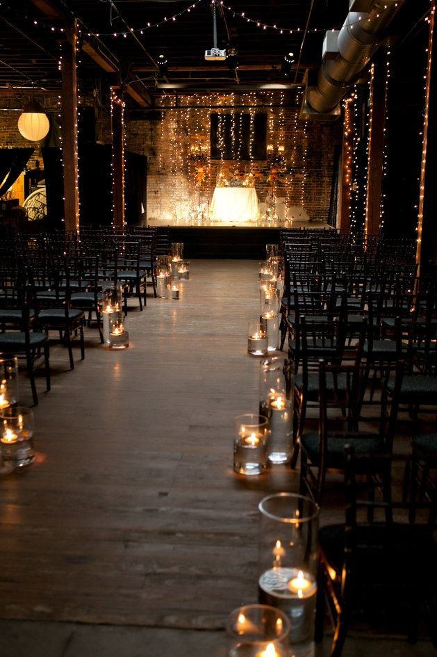 Impossibly romantic wedding ceremony set-up with t...