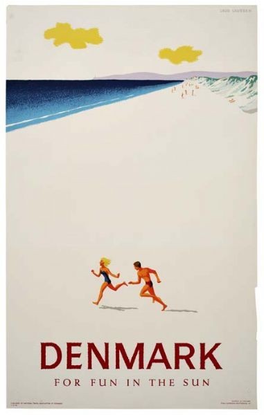 Denmark for fun in the sun #travel #poster  Althou...