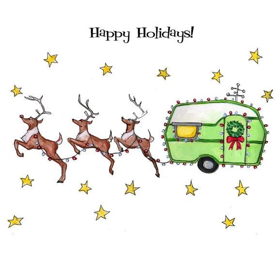 Love this!  Happy holidays trailer greeting card b...