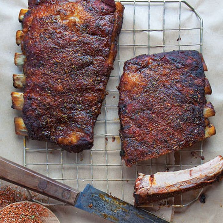 Memphis-Style Dry Ribs Recipe Main Dishes with kos...