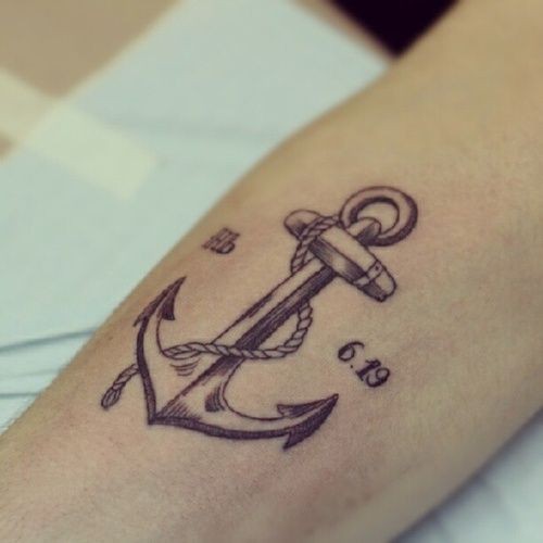 classic anchor tattoo