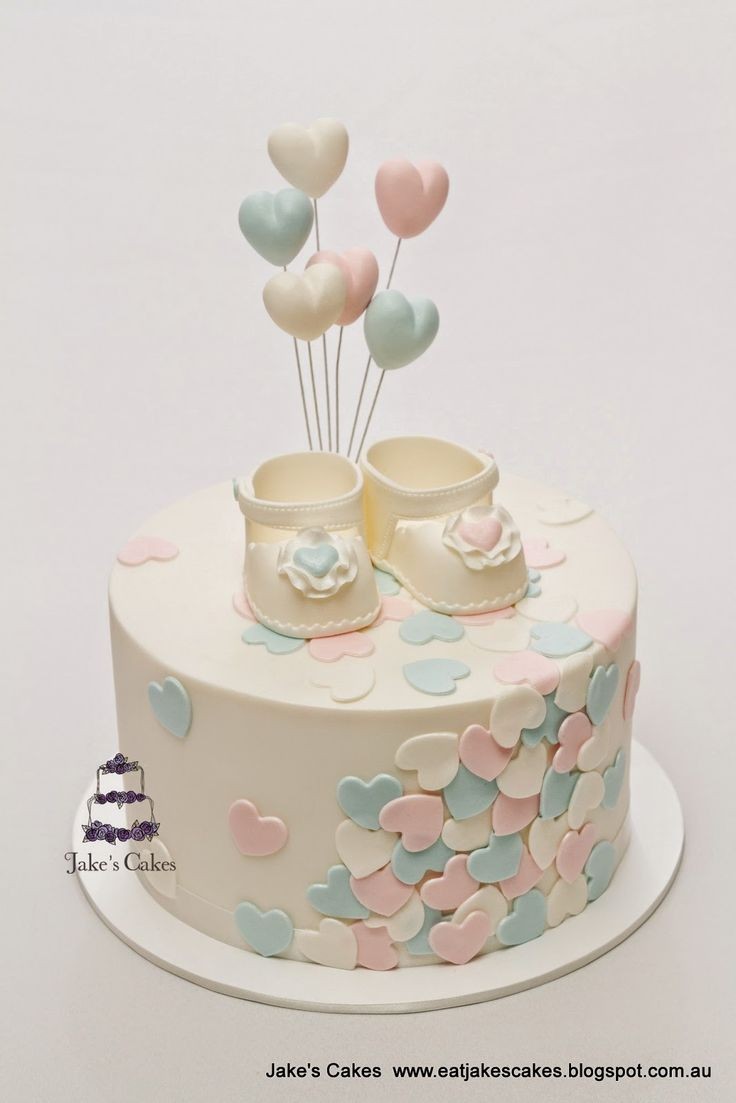 Jake's Cakes: Loveheart Baby Shower Cake