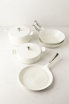 Ceramic-Coated pots and pans. Love the handles.