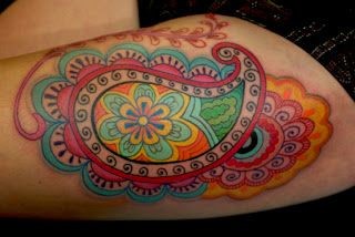 paisley tattoo cover up