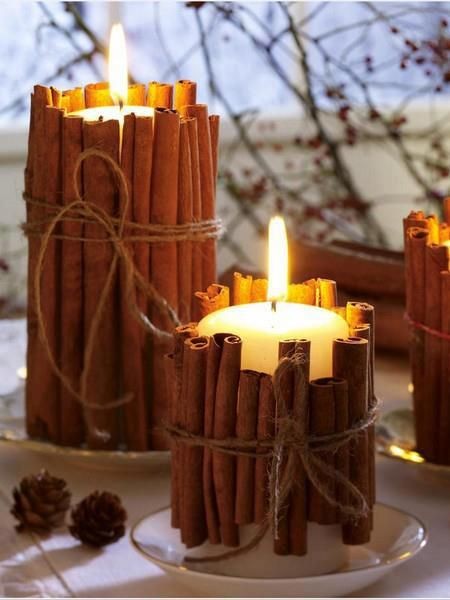 Love this idea...vanilla scented pillar candle, su...