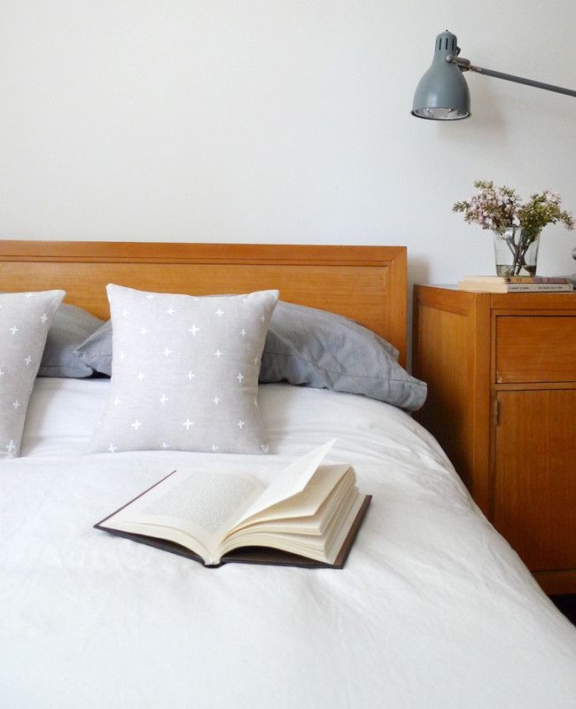 Modern neutral bedding — Linen Plus Pillow &...