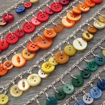 Rainbow button bracelets----- instead of bracelets...