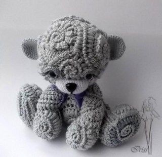 Textured amigurumi teddy bear Would love to find a...