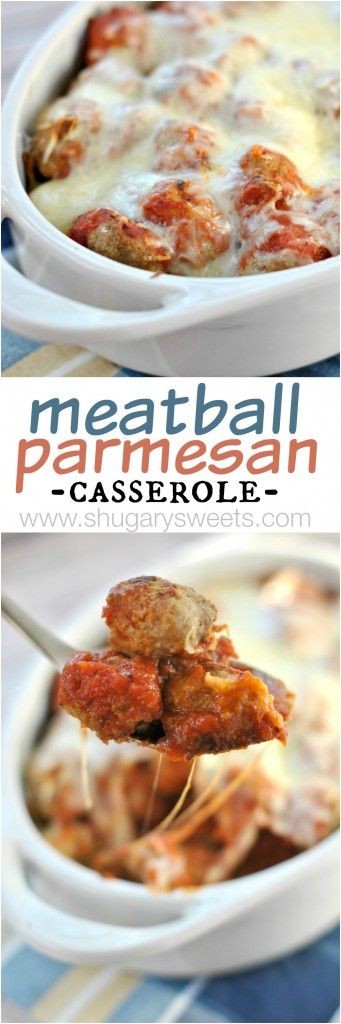 Meatball Parmesan Casserole, delicious baked turke...