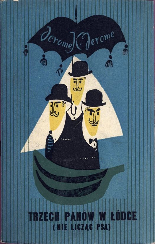 Three Men In A Boat - Polish book cover illustrati...