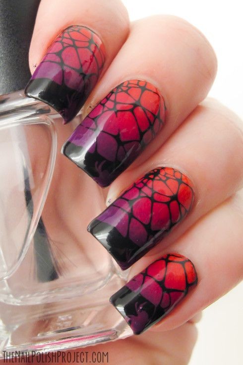 Gorgeous! Halloween Spider Webs using BM H07 over...