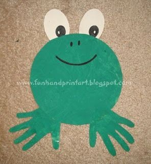 This Handprint Frog was fun to make!