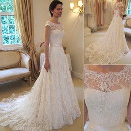 Wholesale 2014 Vintage Lace A Line Wedding Dresses...