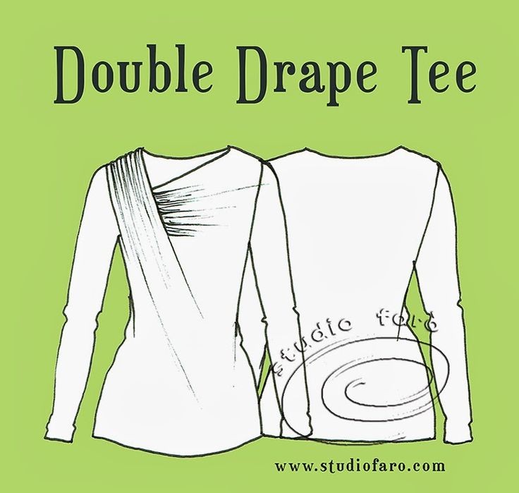 Pattern Puzzle - Double Drape Tee - well-suited