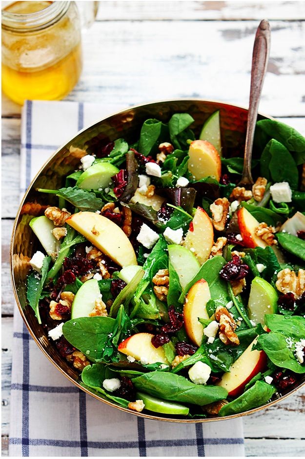 Apple, Cranberry & Walnut Salad with Homemade...