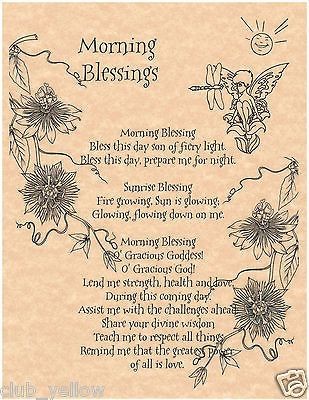 Morning Blessings Book of Shadows Page BOS Pages W...