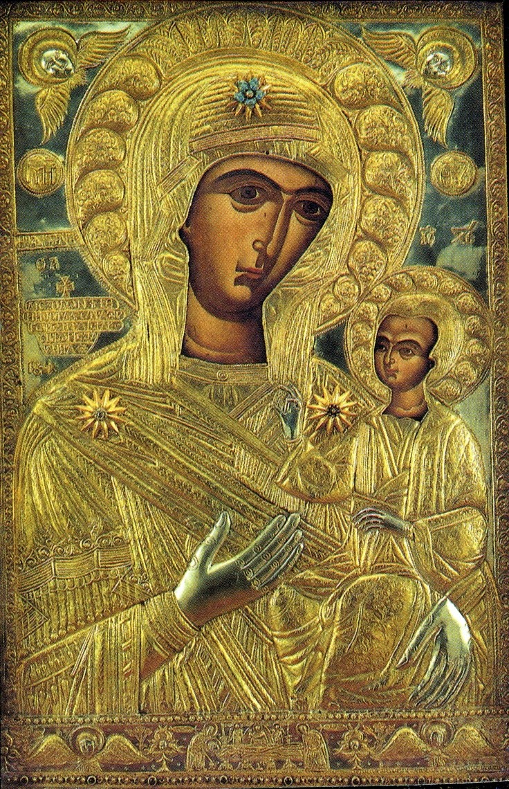 The icon of the Panagia Prousiotissa from Greece.